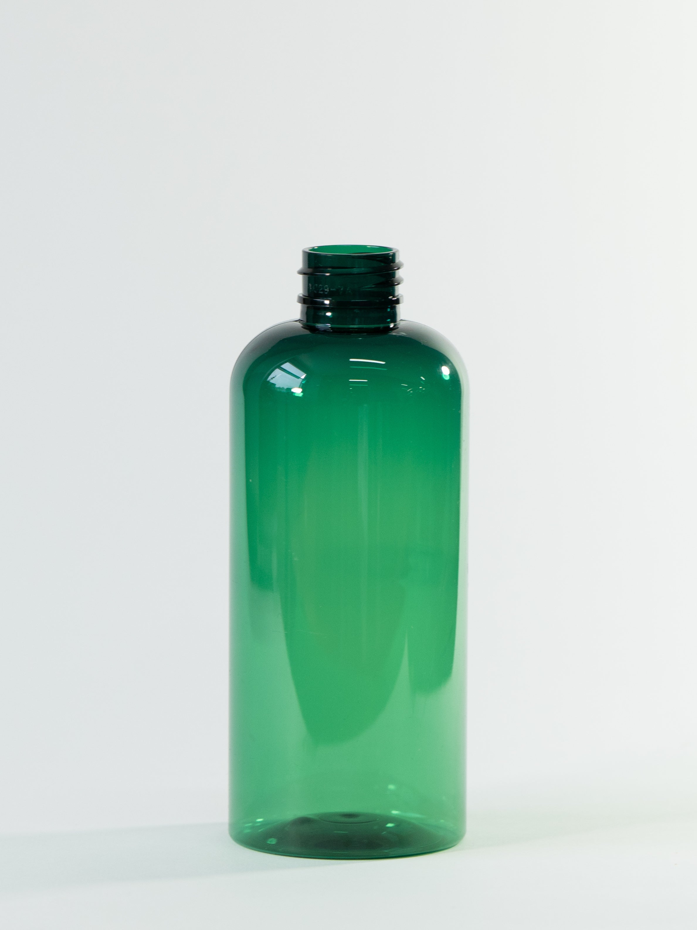 Botella de plástico PET Bala | Color Verde Traslucido | Capacidad: 360ml | Rosca: 28/410 REF 11243N