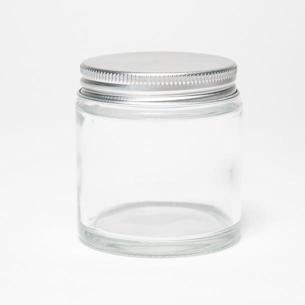 Tarro de vidrio | Color Transparente con Tapa de Aluminio | Capacidad: 100ml REF 1038